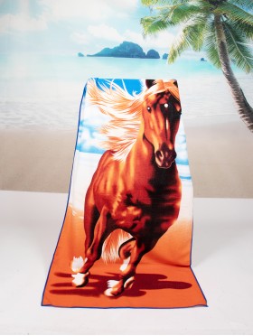 Horse Print Beach Towel